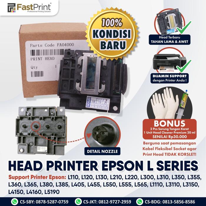 Jual Print Head Epson L1110 L3110 L3150 L4150 L4160 L5190 Original Kota Surabaya Fast Print Indonesia Tokopedia