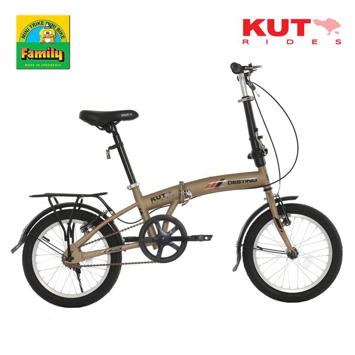 Jual Sepeda Lipat Ukuran 16 Inch Destino Kut Rides Gold Black Kota Surabaya Podo Seneng Bike Tokopedia
