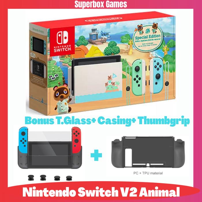 Gambar NINTENDO SWITCH HAC 001 01 ANIMAL CROSSING EDITION V2 NEW MODEL - CONSOLE SET dari Ferd0956 Superbox Games undefined Tokopedia