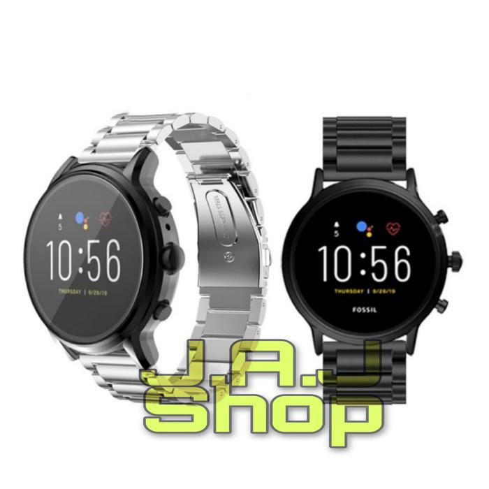 STRAP TALI JAM FSIL EXPLORIST GEN STAINLESS STEEL WATCH BAND ACC BAND  Hitam