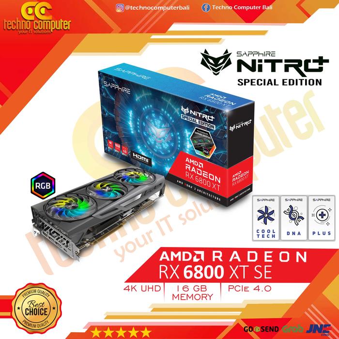 Gambar SAPPHIRE NITRO+ AMD RADEON RX 6800 XT SE 16GB GDDR6 RDNA 2 dari Techno Computer Bali undefined Tokopedia