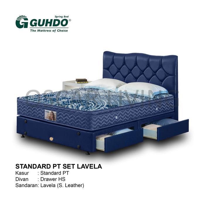 Gambar Guhdo Standard Plush Top Base Drawer HS (Horizontal Split) HB Lavela - 140x200, Abu-abu dari oscarliving undefined Tokopedia