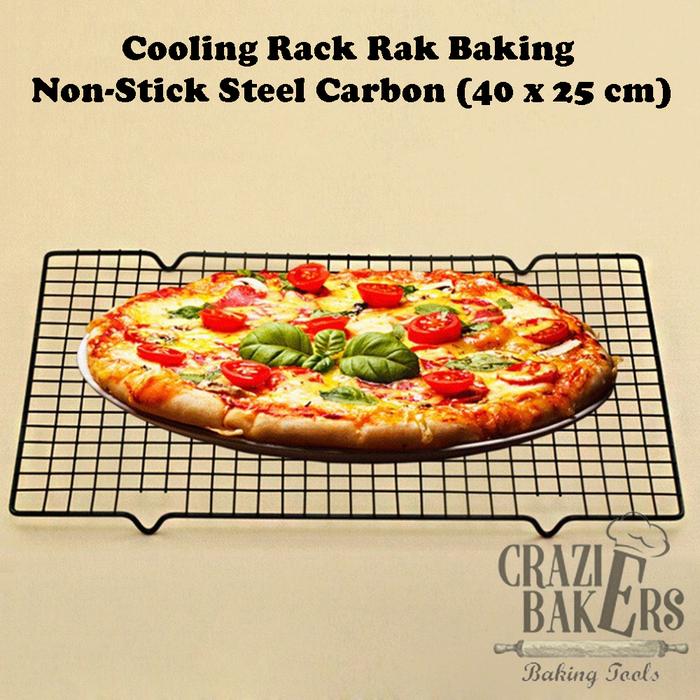 Cooling Rack Rak Baking Non-Stick Steel Carbon (40 x 25 cm) Rose Gold