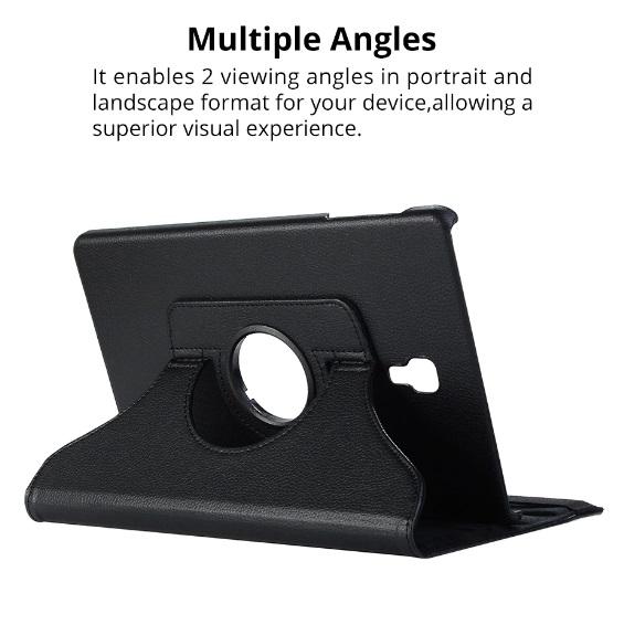 Gambar Case Samsung Tab A 10.5 2018 T595 T590 Rotary Pu Leather Flip Cover - Hitam dari Case BEC undefined Tokopedia