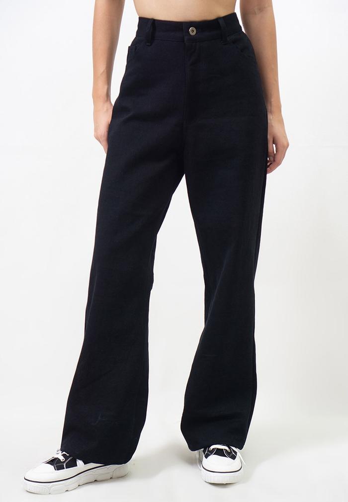 Promo OCWA WIDE LEG HAILEY BLACK JEANS 