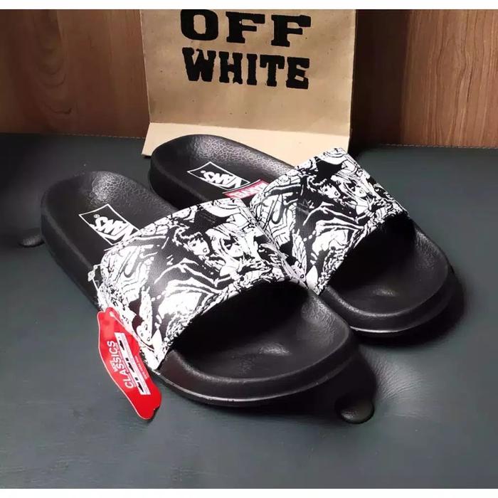 Gambar Sandal Selop Pria Wanita Sendal Distro Slip On Marvel Karakter Hitam - Hitam, 38 dari LexStore OFFICIAL undefined Tokopedia
