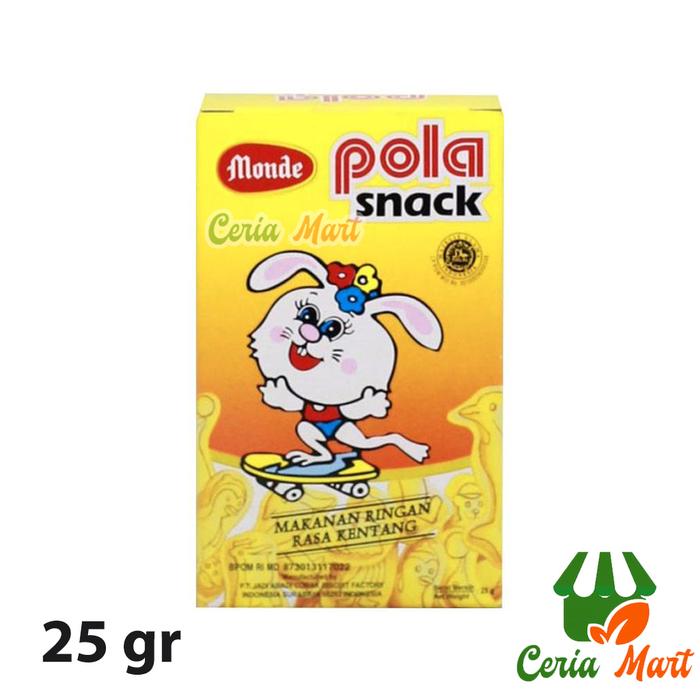 Gambar Cemilan Anak Balita Monde Pola Snack 25 gr Makanan Ringan Rasa Kentang dari ceriamart888 undefined Tokopedia