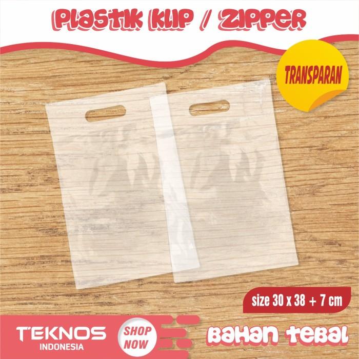 Gambar PLASTIK ZIPLOCK BESAR UKURAN 30X38+7 TRANSPARAN ECER TEBAL MURAH dari ashastoreofc undefined Tokopedia