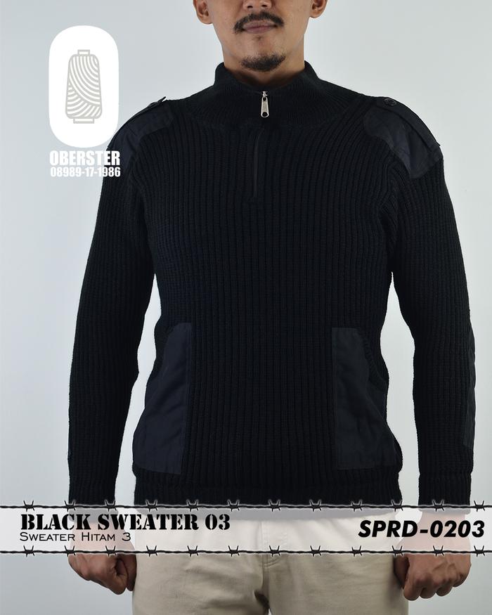 Gambar Sweater Rajut Polos Hitam - Black Plain Sweater dari Oberster Knitwear undefined Tokopedia