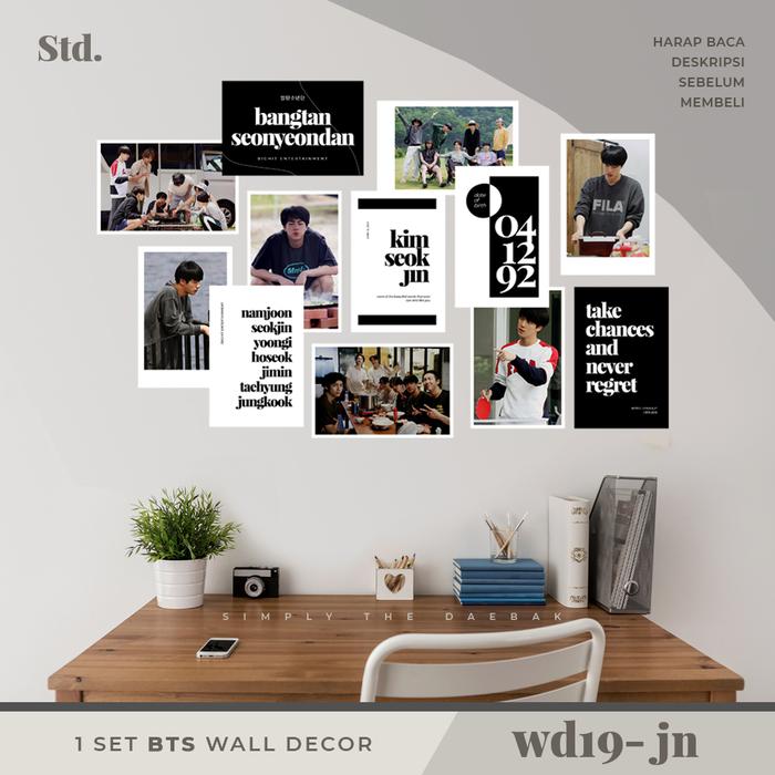 Gambar BTS Wall Decor hiasan dinding kpop poster polaroid boyfie bf material - WD 19 - RM dari simply the daebak undefined 3 Tokopedia