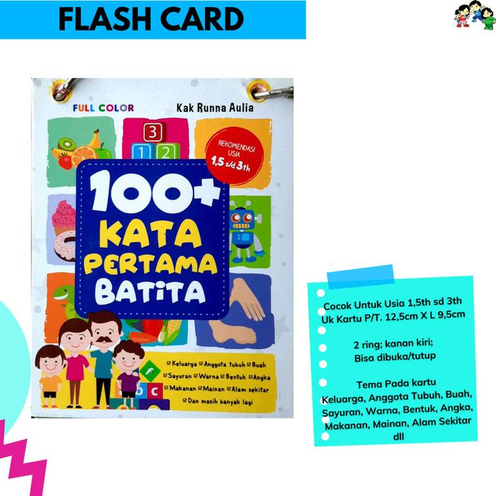 Gambar BUKU ANAK - BUKU KARTU 100+ KATA PERTAMA BATITA dari Buku Dunia Anak undefined Tokopedia