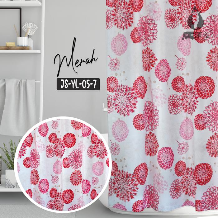 Gambar Tirai Kamar Mandi Anti Air Shower Curtain Tebal - JS-YL-05-7 dari PT TBE Indonesia undefined Tokopedia