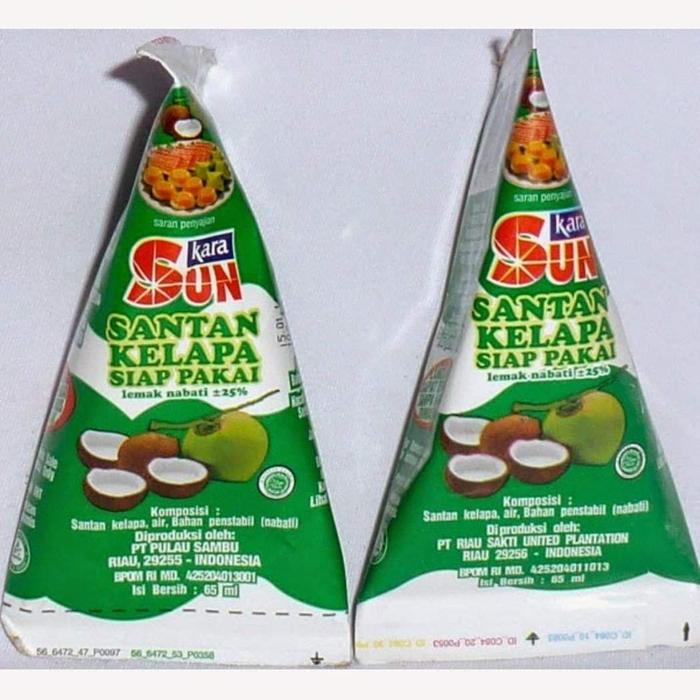 Gambar Santan Kelapa SUNKARA 65ml Sun Kara 65 ml SunKara Segitiga dari Elvina Zhafira Shop undefined Tokopedia