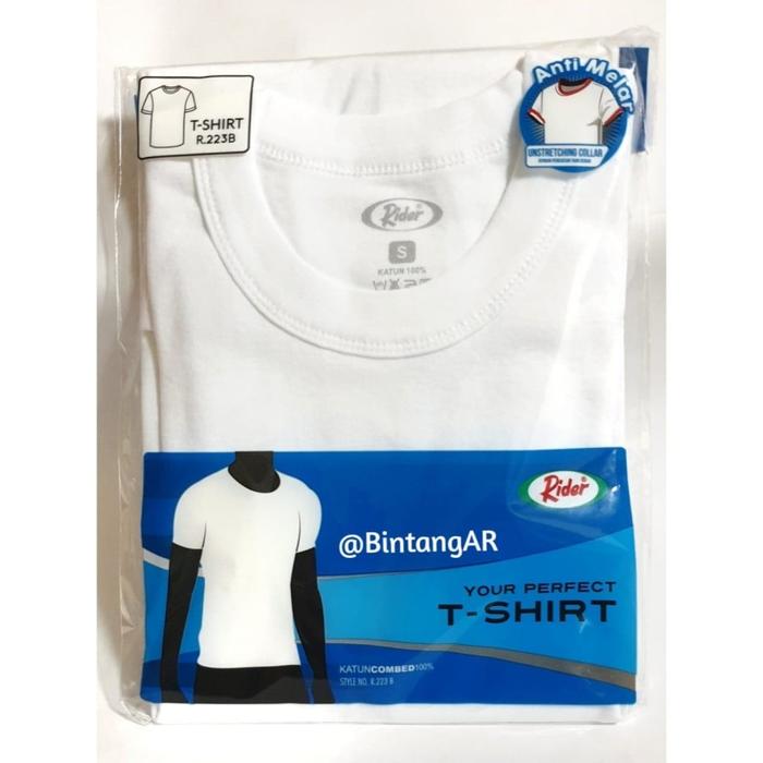 Gambar RIDER O-NECK | KAOS OBLONG PRIA RIDER PUTIH | KAOS DALAM - Putih, M dari BintangAR undefined Tokopedia