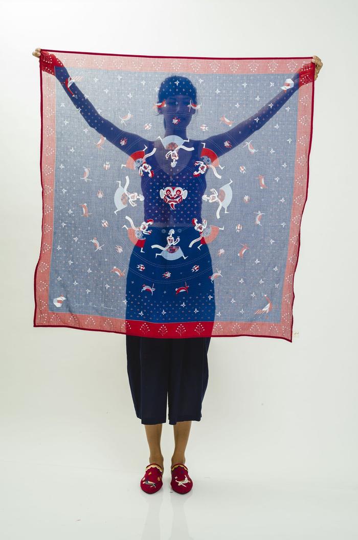 Gambar Scarf Lingkaran Timun - Biru dari Sejauh Mata Memandang undefined Tokopedia