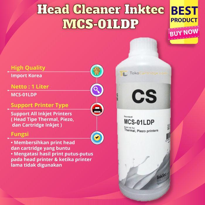 Gambar Head Cleaner Inktec MCS-01LDP Cleaning Solution Printer Epson Canon 1L - MCS InkTec dari Toko Cartridge ID undefined Tokopedia