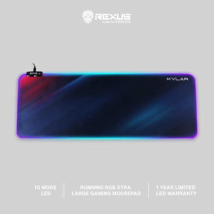 Gambar Rexus Mousepad Gaming RGB Kvlar TR2 Speed Edition XL dari Novus Computer undefined Tokopedia