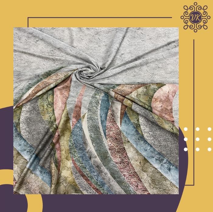Gambar Kain Silk Digital Print Motif Pinggiran dari Vikrish Textile undefined Tokopedia