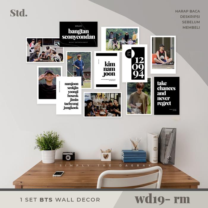 Gambar BTS Wall Decor hiasan dinding kpop poster polaroid boyfie bf material - WD 19 - RM dari simply the daebak undefined 2 Tokopedia
