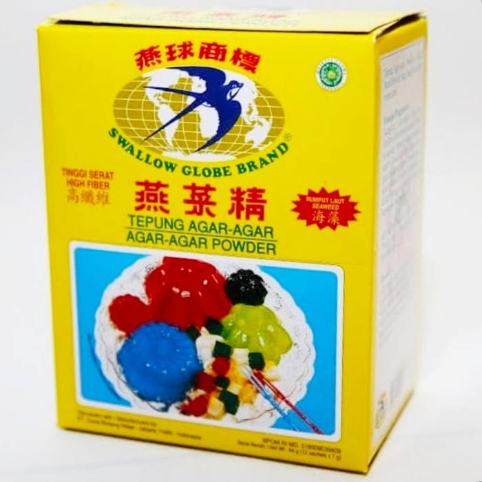 Jual Agar Agar Swallow Globe Plain 1 Box Isi 12 Sachet 7 Gram Jakarta Selatan Mini Owls Mart Tokopedia