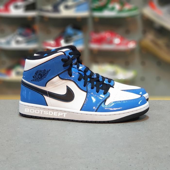 Jual Air Jordan 1 Mid Signal Blue (100 