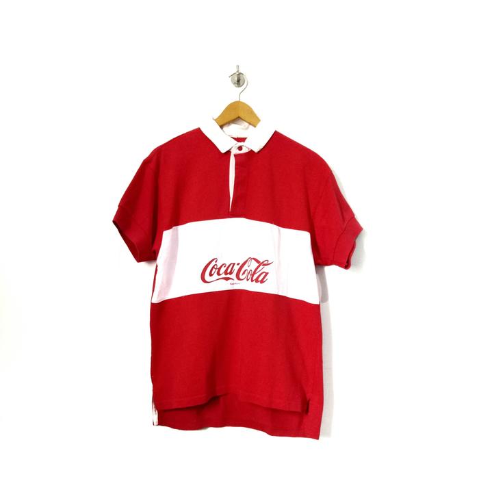 coca cola vintage rugby shirt