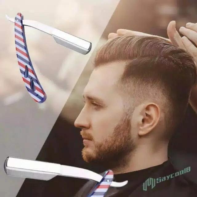Gambar Razor Stainless Besi Blade Merah Biru (Pisau Cukur Lipat) dari OKE GROS undefined Tokopedia