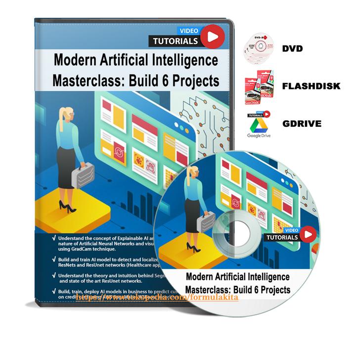 Gambar VIDEO TUTORIAL MODERN ARTIFICIAL INTELLIGENCE MASTERCLASS BUILD 6 PROJ - DVD dari Formula Kita undefined Tokopedia