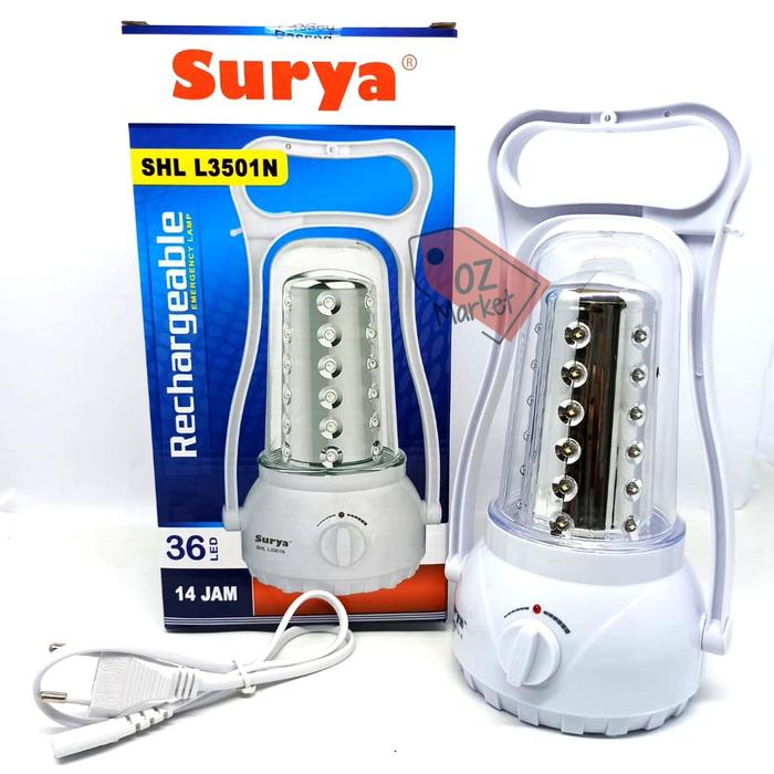 Gambar Surya SHL L3501N Emergency Lamp Lentera Lampu Darurat Cas dari Gnext undefined Tokopedia