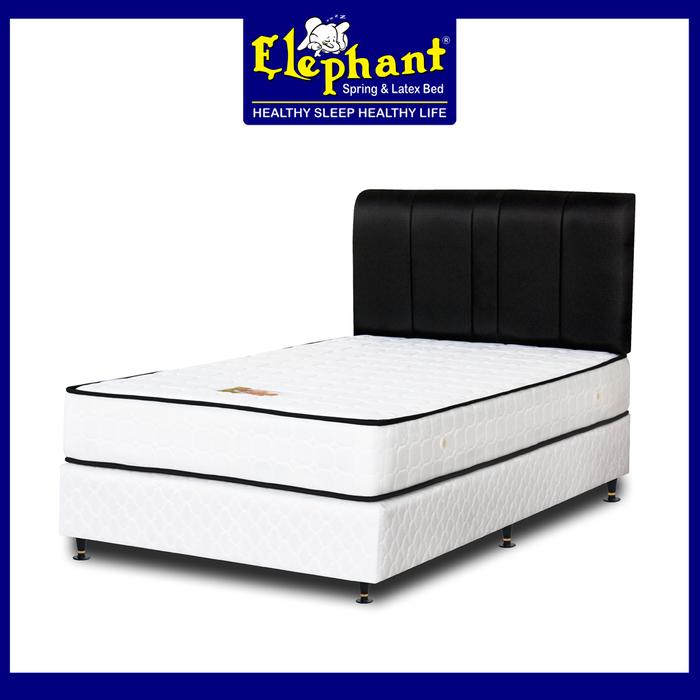 Gambar GAJAH SPRINGBED tipe ROCKY 120 x 200 KOMPLIT SET - Divan Putih dari Elephant Springbed undefined Tokopedia