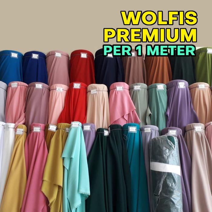 Gambar Grosir Bahan Kain WOLFIS WOLVIS WOOLPEACH dari Grosir Kain Kiloan Murah undefined Tokopedia
