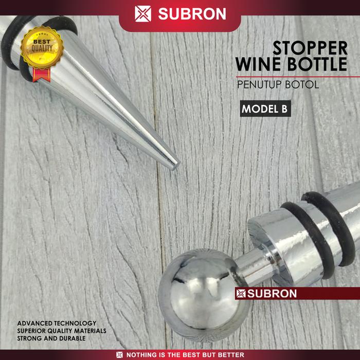 Gambar SUBRON Red Wine Bottle Stopper Tutup Botol Wine Whiskey Stainless - Model B dari SUBRON KITCHENWARE undefined Tokopedia