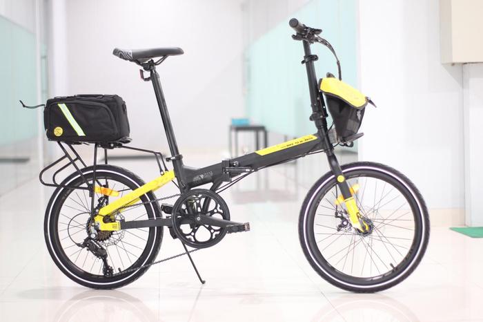 Sepeda lipat police texas b2w bike to work Hitam