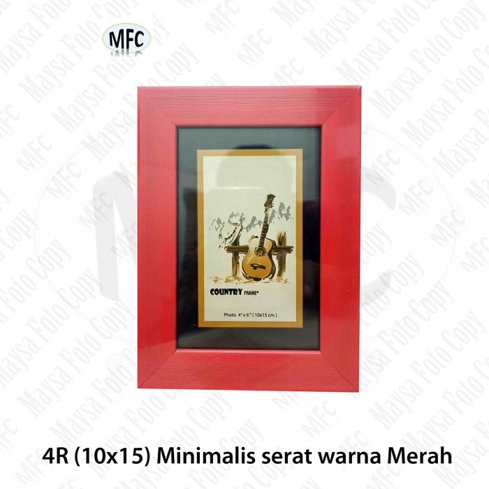 Gambar Bingkai Foto 4R (10x15) Minimalis serat Warna Warni - Merah dari Maysa Fotocopy undefined Tokopedia