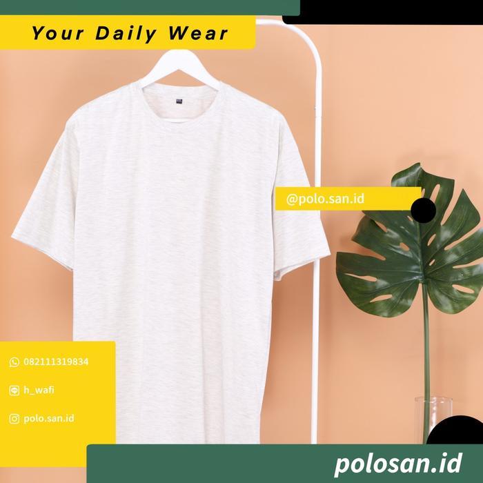 Gambar Kaos Polos Basic Tee Tshirt Dark - Putih Misty dari polo.san. undefined Tokopedia