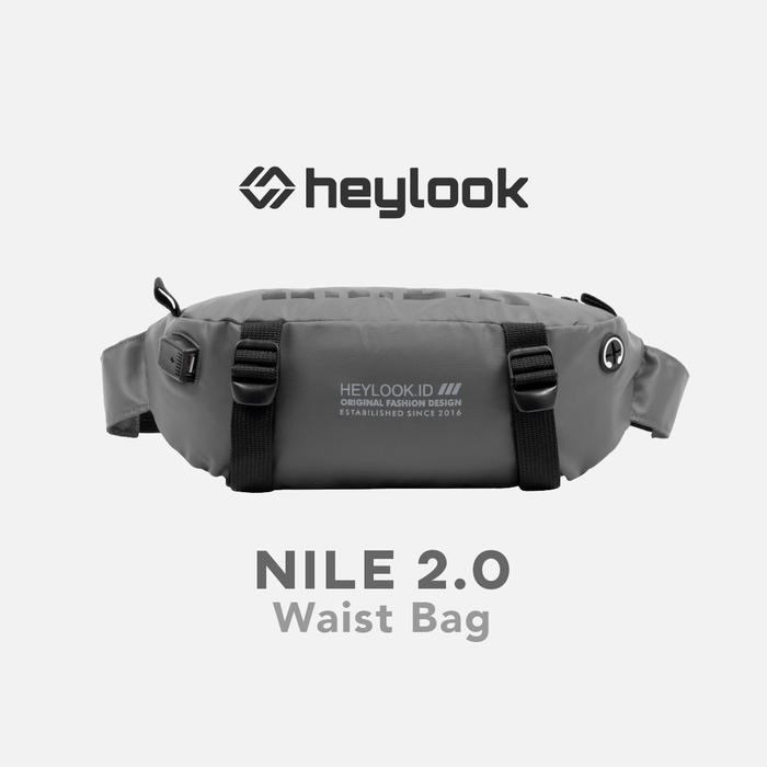 Gambar HOT PROMO TAS SELEMPANG PRIA WAIST BAG DISTRO OUTDOOR WAISTBAG GUNUN - GREY dari Ben Shoop undefined Tokopedia
