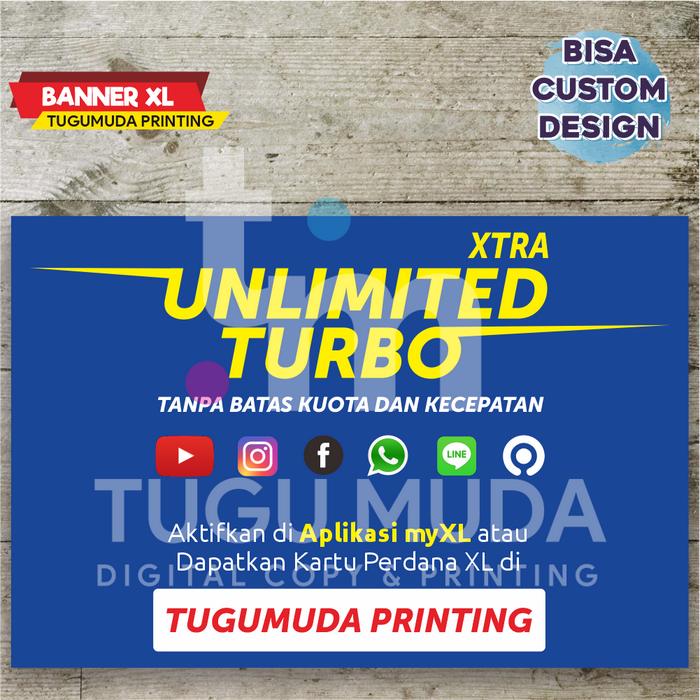 Gambar Cetak Spanduk|Banner|MMT - KONTER PULSA-XL XTRA UNLIMITED-COUNTER HP dari Tugu Muda Printing undefined Tokopedia