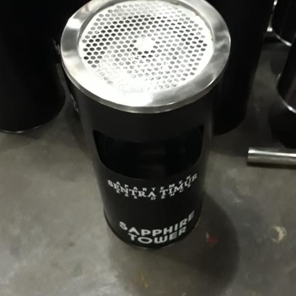 Gambar tempat sampah tong stainless steel standing ashtray dust bin - Ss 40x80 dari Citra abadi mandiri fiberglass undefined Tokopedia