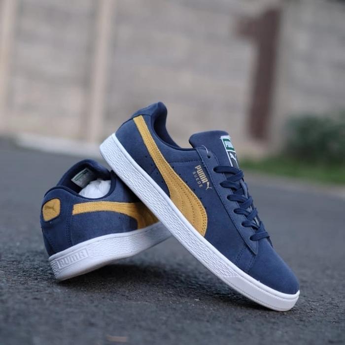 Gambar sepatu puma suede navy original - Navy white, 41 dari  undefined Tokopedia