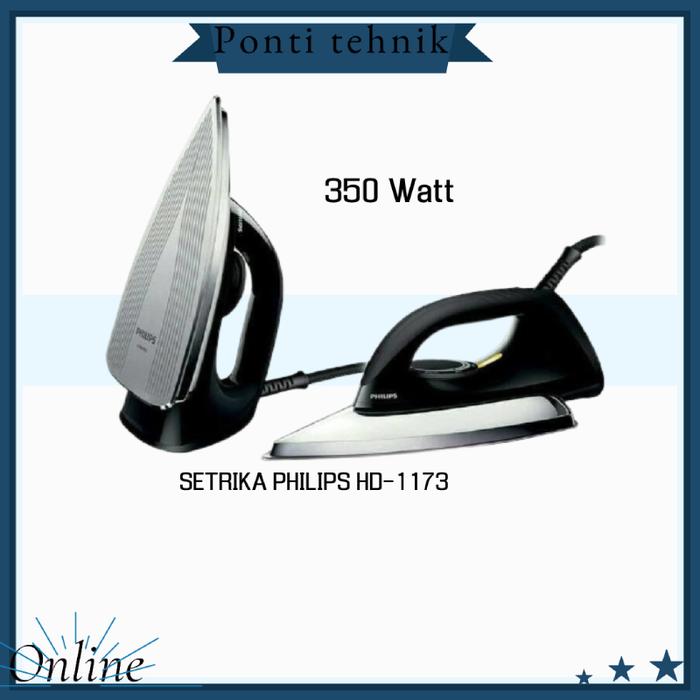 Gambar SETRIKA STAINLESS PHILIPS HD-1173 ORIGINAL dari ponti tehnik elektronik undefined Tokopedia
