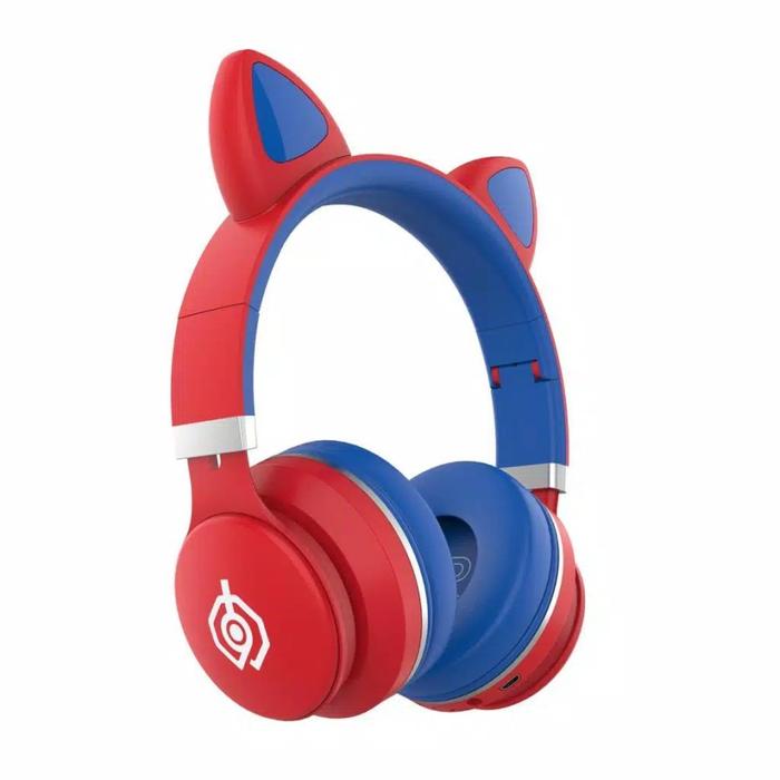 Gambar Headphones Bluetooth 5.0 LED 031 LUMINOUS Earphone Wireless Bluetooth - Merah + BiruTua dari House Tools undefined Tokopedia