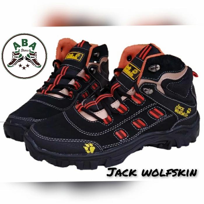 Gambar sepatu outdoor sepatu gunung sepatu tracking sepatu jack wolfskin - hitam oren, 39 dari Onlineshopterpacaya undefined Tokopedia