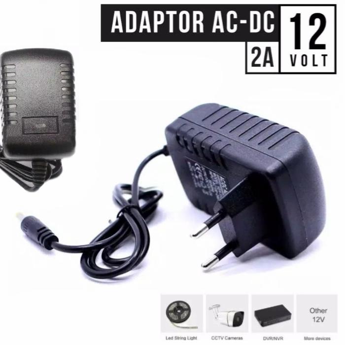 Gambar 12V DC switch Power Supply Adapter EU plug For Security CCTV Camera - 12V2A dari D'Varians undefined Tokopedia