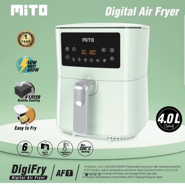 Gambar promo murah Air fryer Mito Af1 650w - Hijau dari Toko Citra Elektronik Jtngr undefined Tokopedia