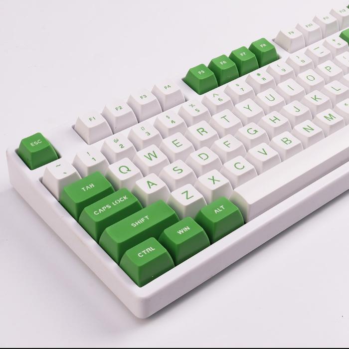 Gambar Keycaps SA Profile 112 Keys Green Forest - White-Green dari Terpakai undefined Tokopedia