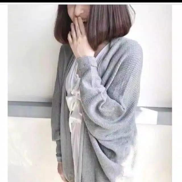 Gambar MARION OUTER / MILA OUTER READY STOK CARDIGAN RAJUT BAJU RAJUT WANITA - Abu-abu dari Fashionstore.id undefined Tokopedia
