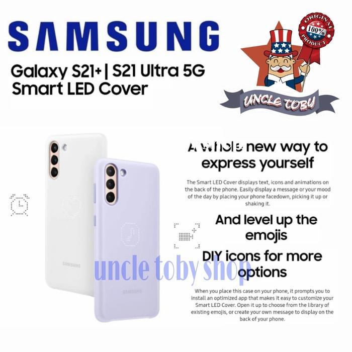 100% Original S21plus, S21Plus Smart LED Back cover violet