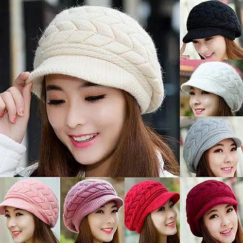 Gambar Topi Kupluk Wanita Hangat / Topi Winter / Topi Import / Beanie Hat dari Jelajah Barang_NEW undefined Tokopedia