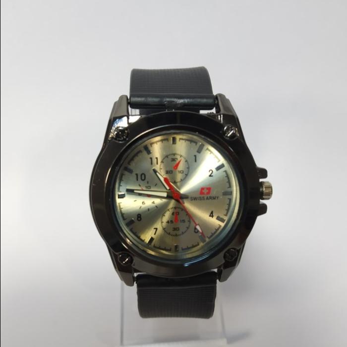 Gambar Jam Tangan Pria Analog Trendy 12583 TAli Rubber - Hitam Gold dari MerpatiPedia undefined Tokopedia