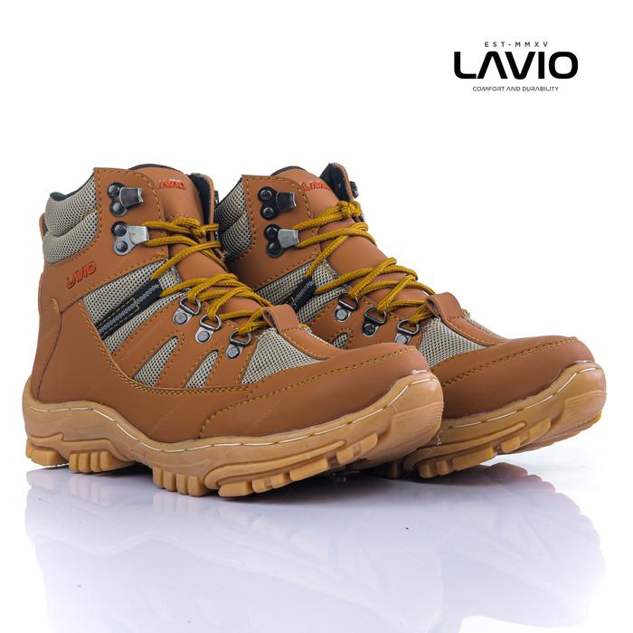 Gambar SEPATU SAFETY OUTDOOR TOURING HIKING UJUNG BESI KULIT LAVIO ARMO - tan, 39 dari Lavio Indo Official undefined Tokopedia